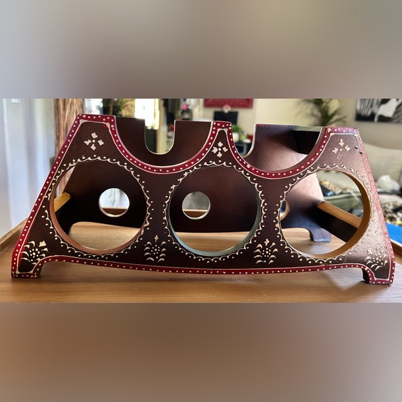 Pier 1 Other - Pier 1 Imports 
Bohemian Painted Wooden Wine Rack
Holds 5 Bottles